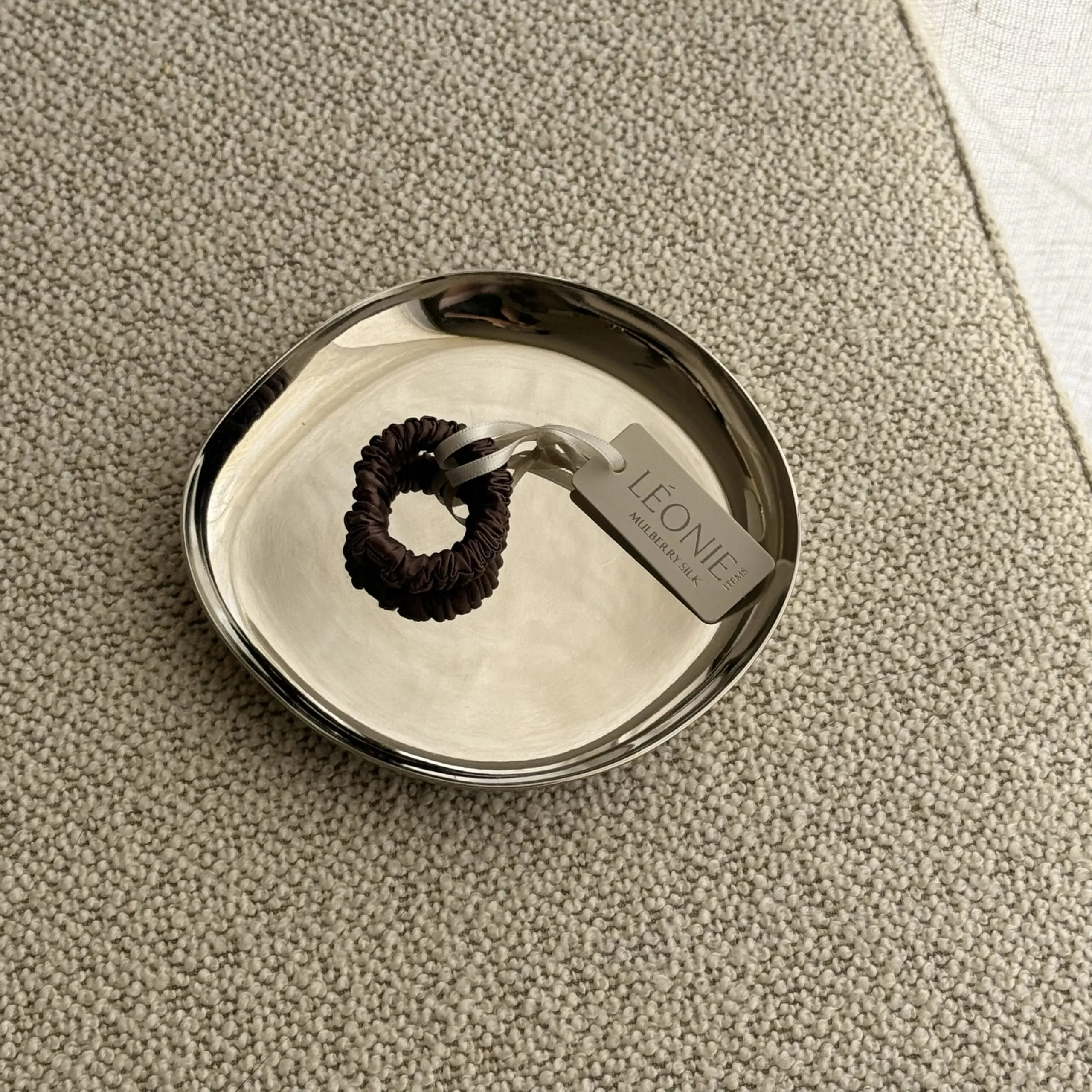 Seidenscrunchie Mini - Schokobraun